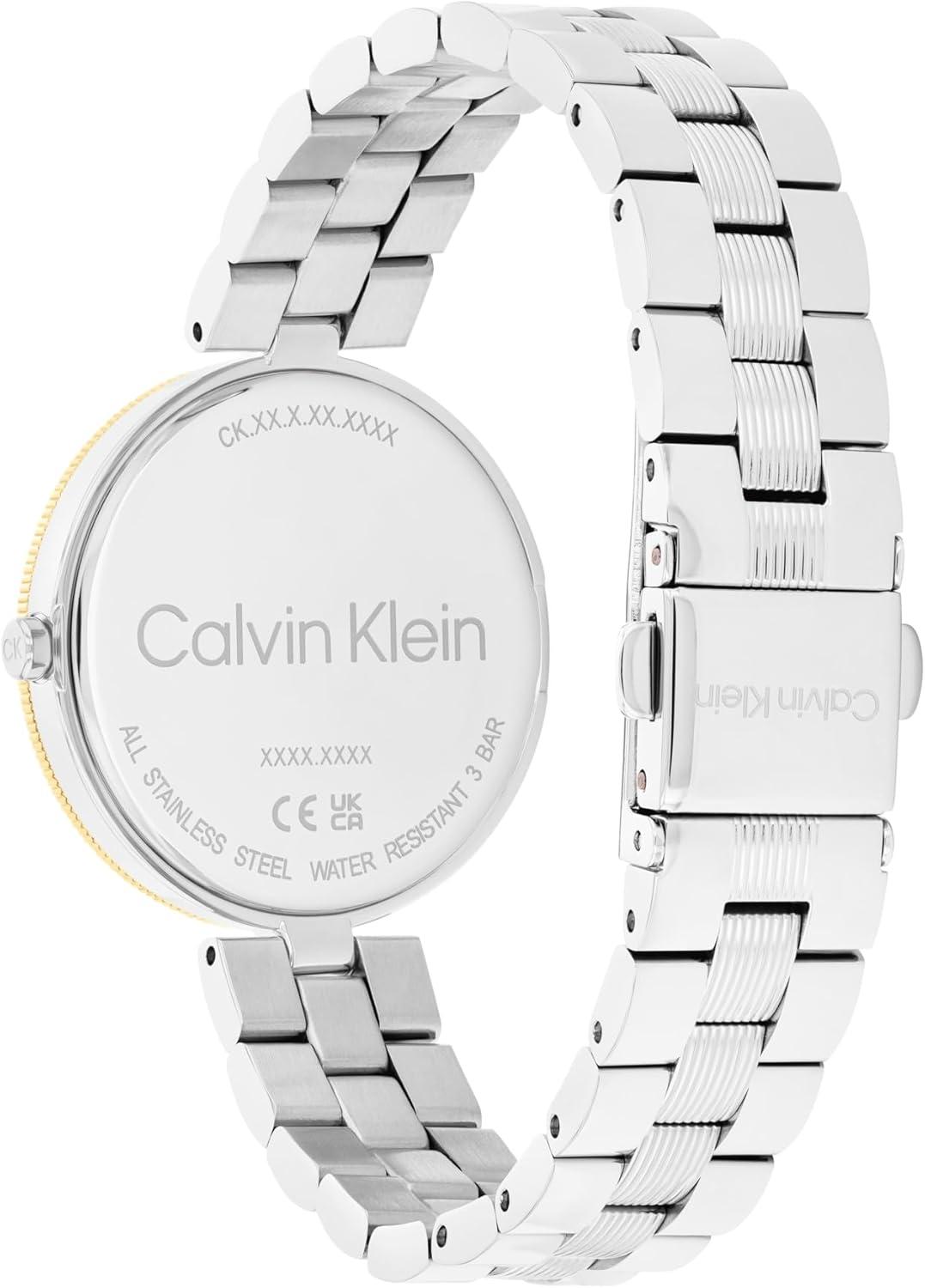 imageCalvin Klein Gleam  Womens 2H Quartz Watch Stainless Steel  Water Resistant 3 ATM30 Meters  A Timeless Elegance for Her Everyday Lifestyle  32 mmTwo Tone