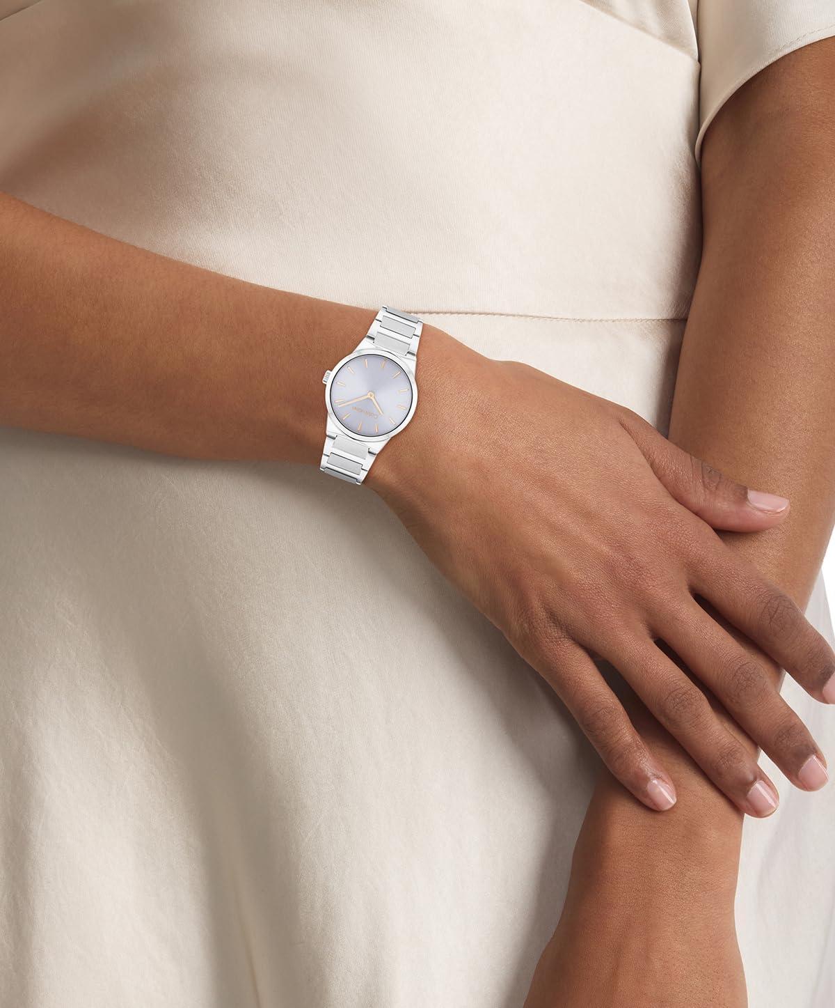 imageCalvin Klein Womens CK Linear Elegance  32mm 2H Quartz Slim Watch  Stainless Steel Bracelet  Premium Fashion Timepiece for All Occasions  Gift for HerPurple