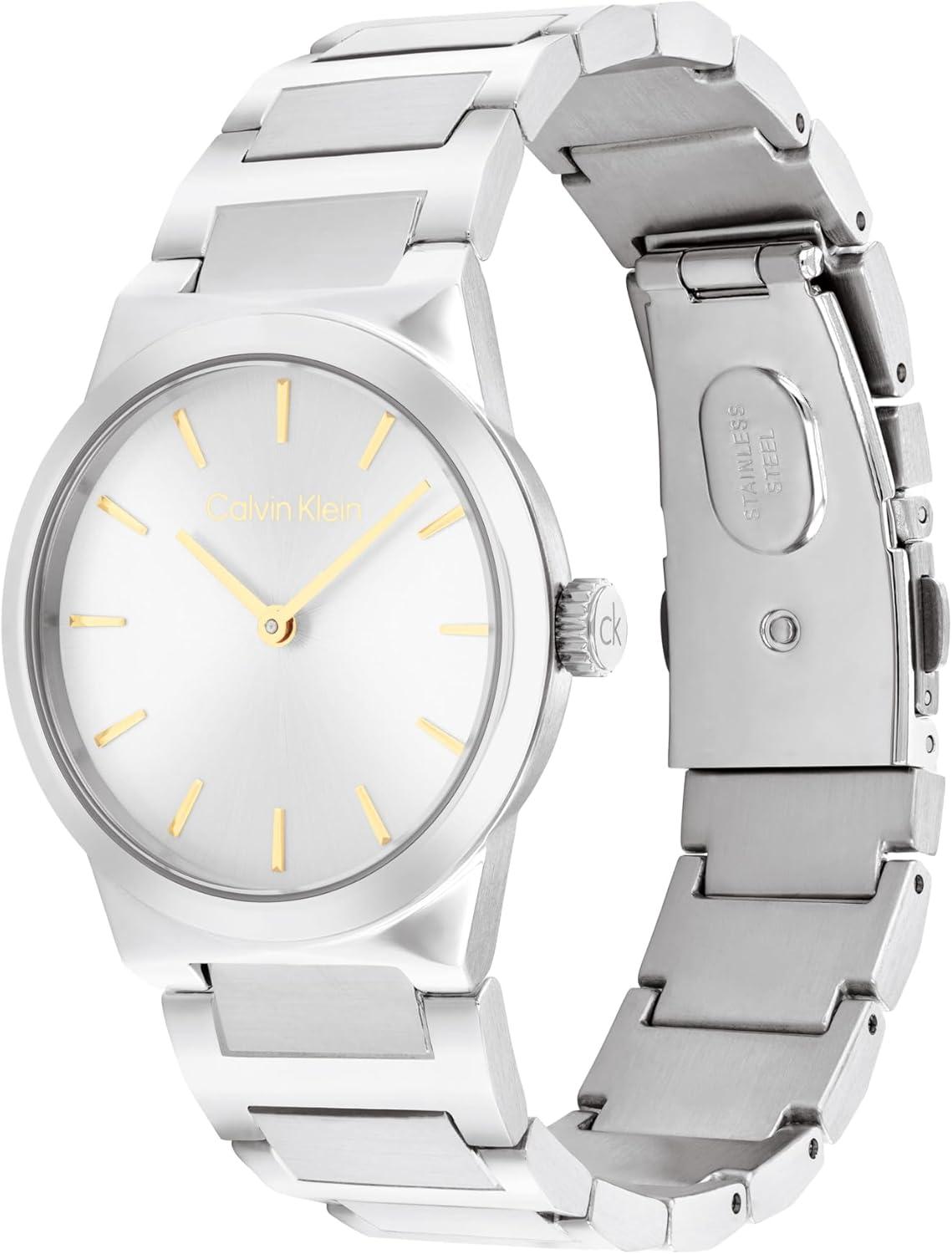 imageCalvin Klein Womens CK Linear Elegance  32mm 2H Quartz Slim Watch  Stainless Steel Bracelet  Premium Fashion Timepiece for All Occasions  Gift for HerSilver