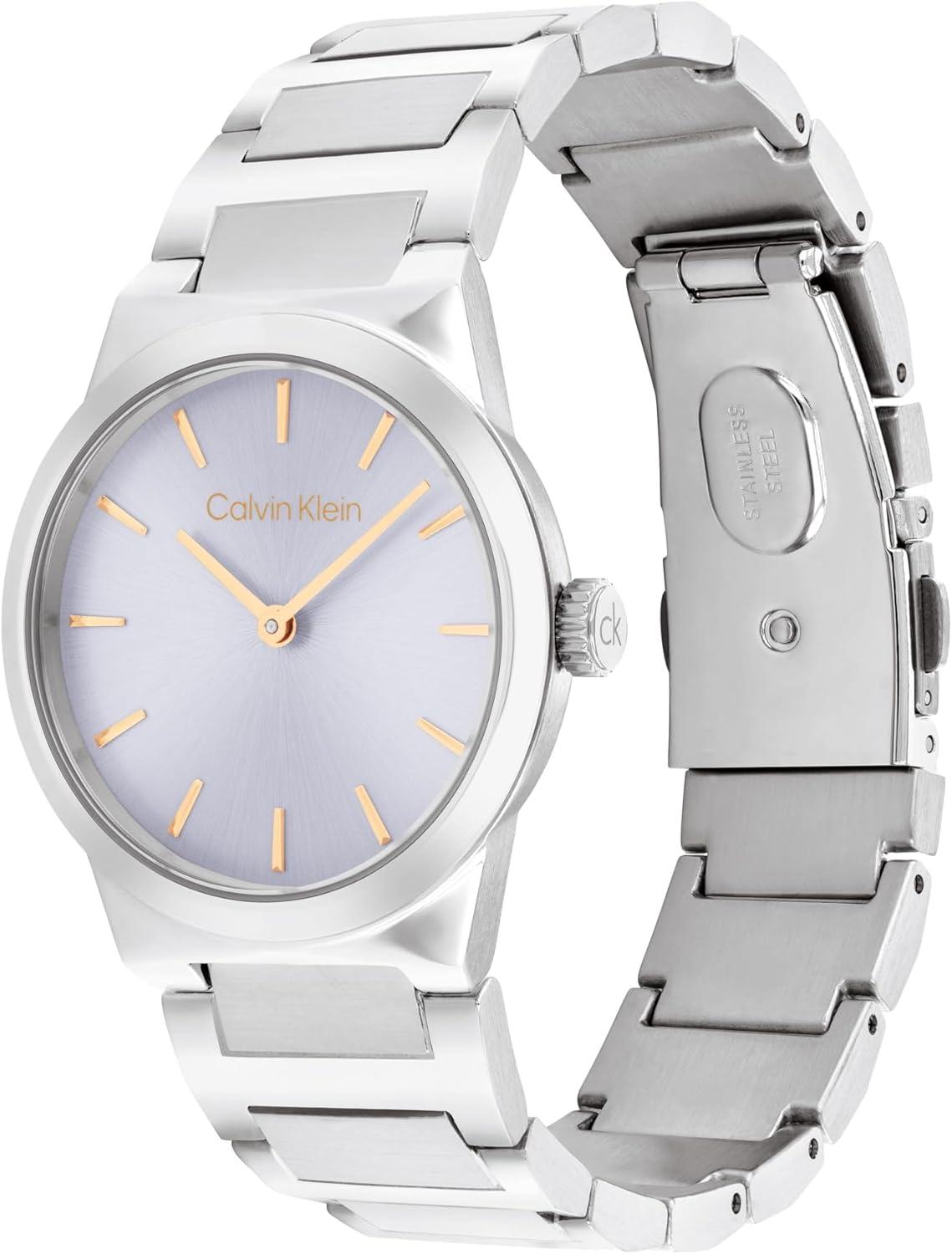 imageCalvin Klein Womens CK Linear Elegance  32mm 2H Quartz Slim Watch  Stainless Steel Bracelet  Premium Fashion Timepiece for All Occasions  Gift for HerPurple