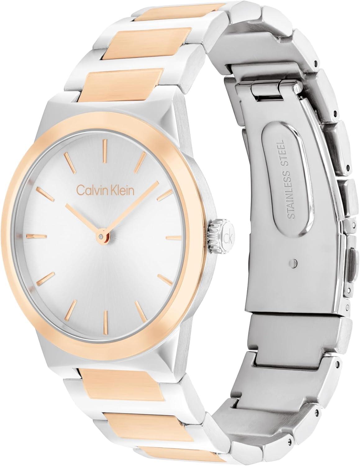 imageCalvin Klein Womens CK Linear Elegance  36mm 2H Quartz Slim Watch  Stainless Steel Bracelet  Premium Fashion Timepiece for All Occasions  Gift for HerRose Gold