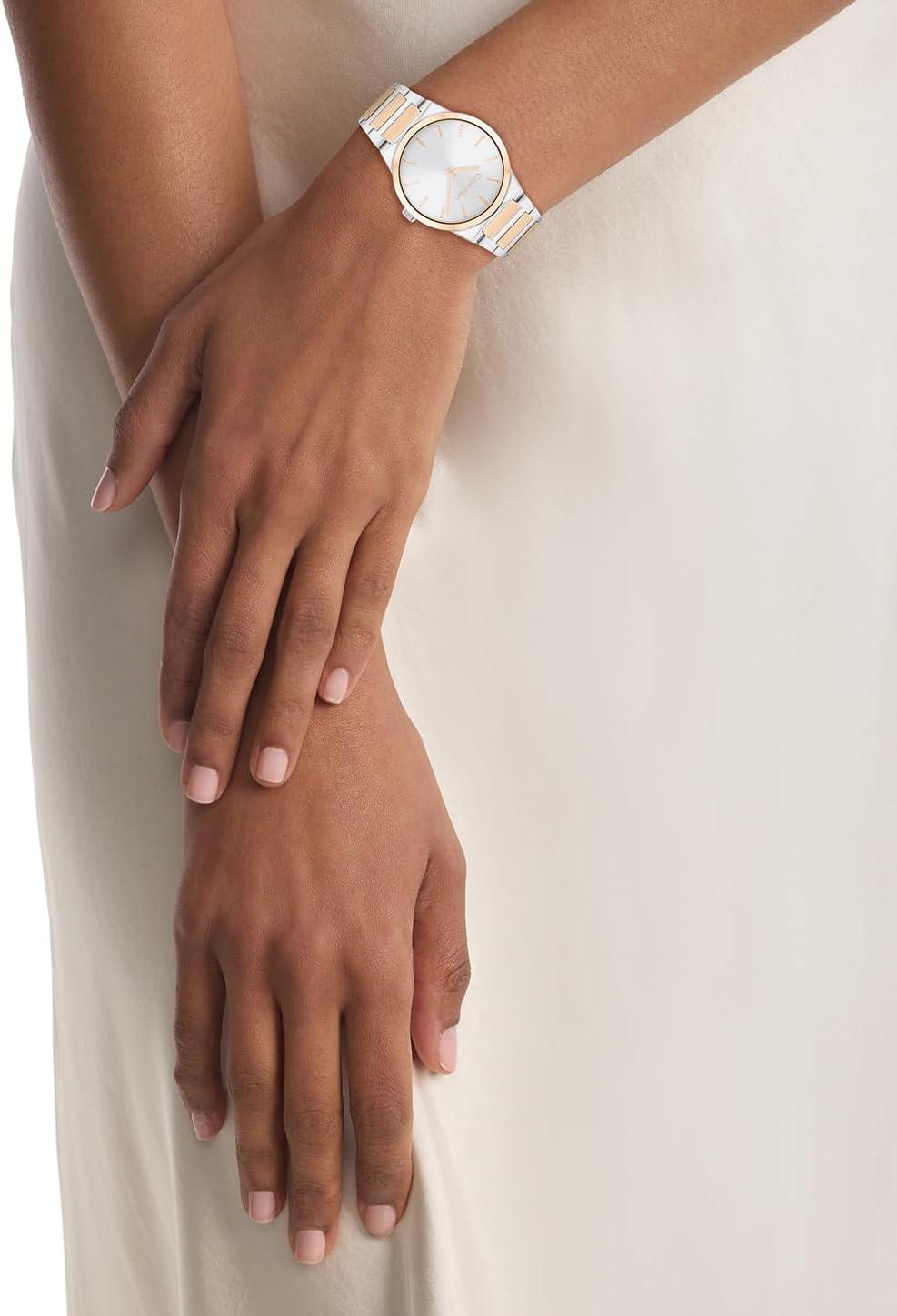 imageCalvin Klein Womens CK Linear Elegance  36mm 2H Quartz Slim Watch  Stainless Steel Bracelet  Premium Fashion Timepiece for All Occasions  Gift for HerRose Gold