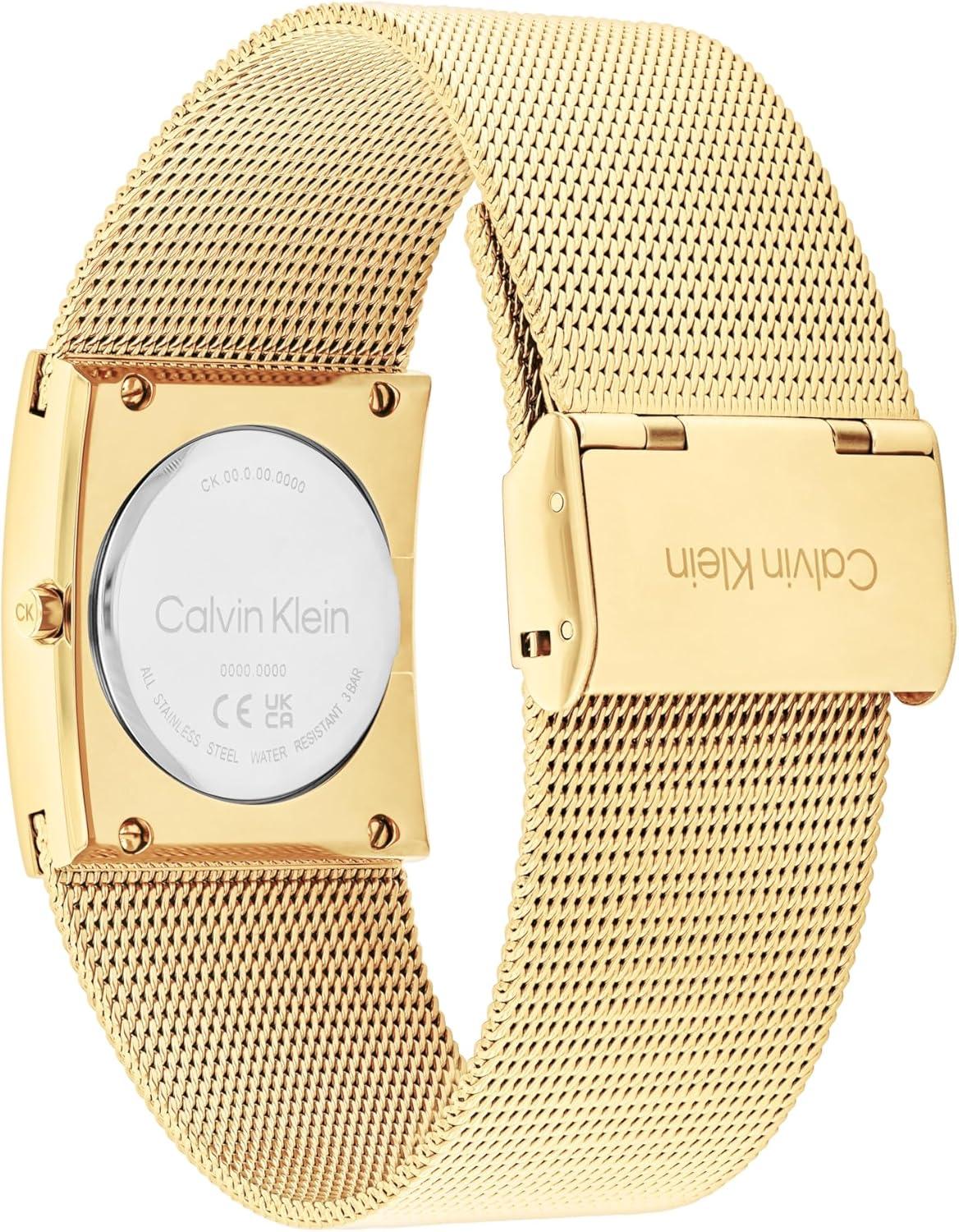 imageCalvin Klein Womens CK Pulse  26mm 2H Quartz Watch  Stainless Steel Mesh Bracelet  Water Resistance 30 Meters  Minimalistic Style  Premium Fashion  Gift for HerGold Plated