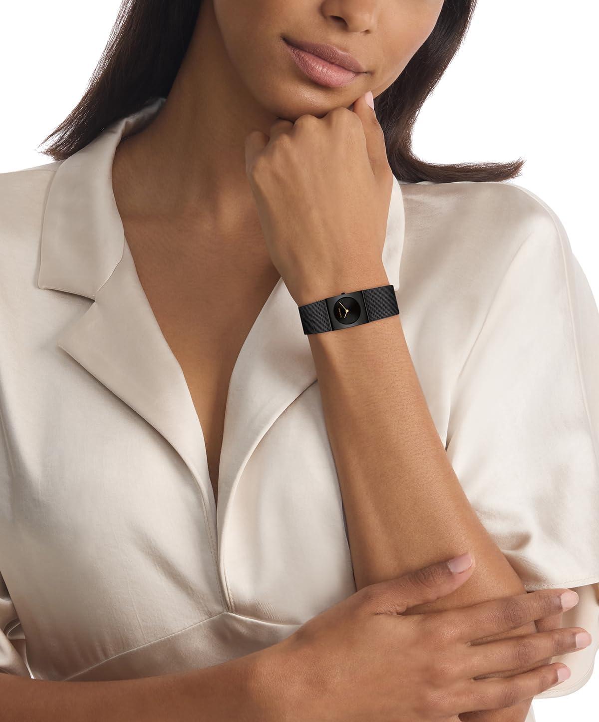 imageCalvin Klein Womens CK Pulse  26mm 2H Quartz Watch  Stainless Steel Mesh Bracelet  Water Resistance 30 Meters  Minimalistic Style  Premium Fashion  Gift for HerBlack