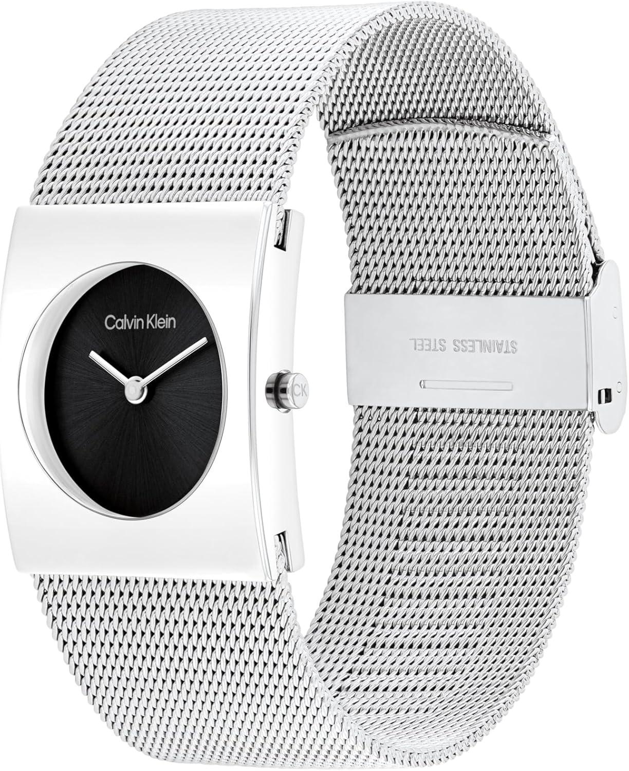 imageCalvin Klein Womens CK Pulse  26mm 2H Quartz Watch  Stainless Steel Mesh Bracelet  Water Resistance 30 Meters  Minimalistic Style  Premium Fashion  Gift for HerSilver