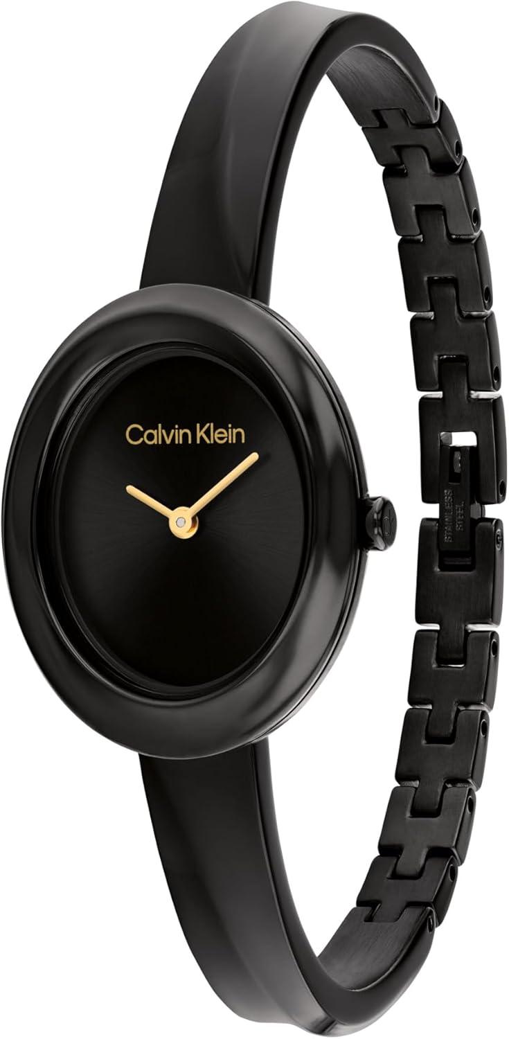 imageCalvin Klein Womens Twisted Bezel Bangle  24mm 2H Quartz Mini Watch  Stainless Steel Bangle  Stylish Comfortable Timepiece  Gift for Her