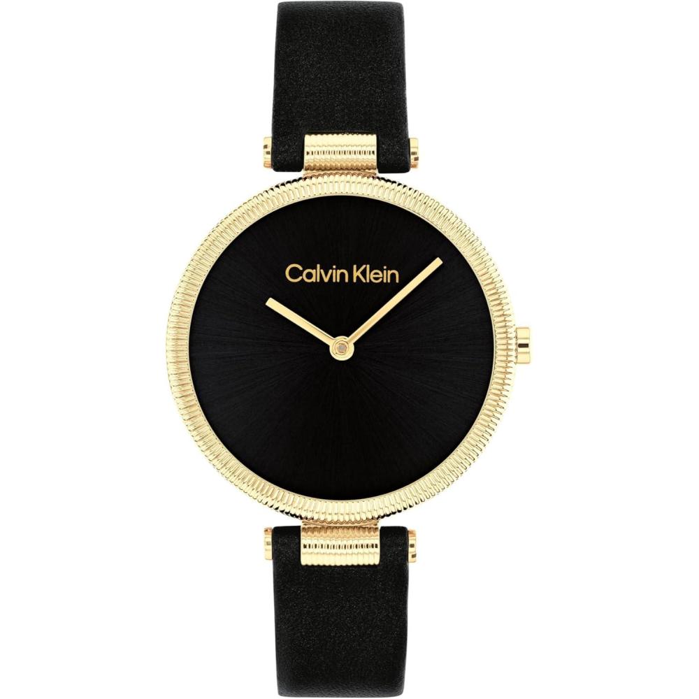 imageCalvin Klein Gleam  Womens 2H Quartz Watch Stainless Steel  Water Resistant 3 ATM30 Meters  A Timeless Elegance for Her Everyday Lifestyle  32 mmBlack
