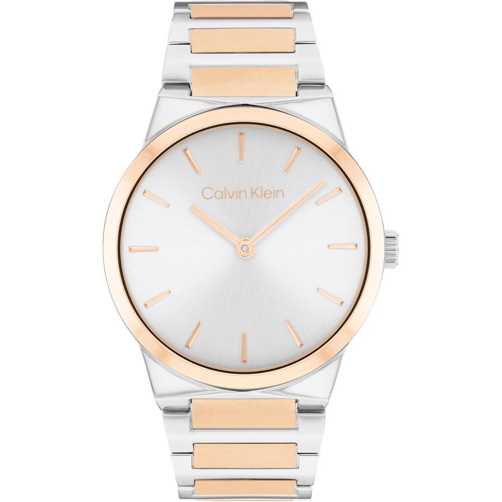 imageCalvin Klein Womens CK Linear Elegance  36mm 2H Quartz Slim Watch  Stainless Steel Bracelet  Premium Fashion Timepiece for All Occasions  Gift for HerRose Gold
