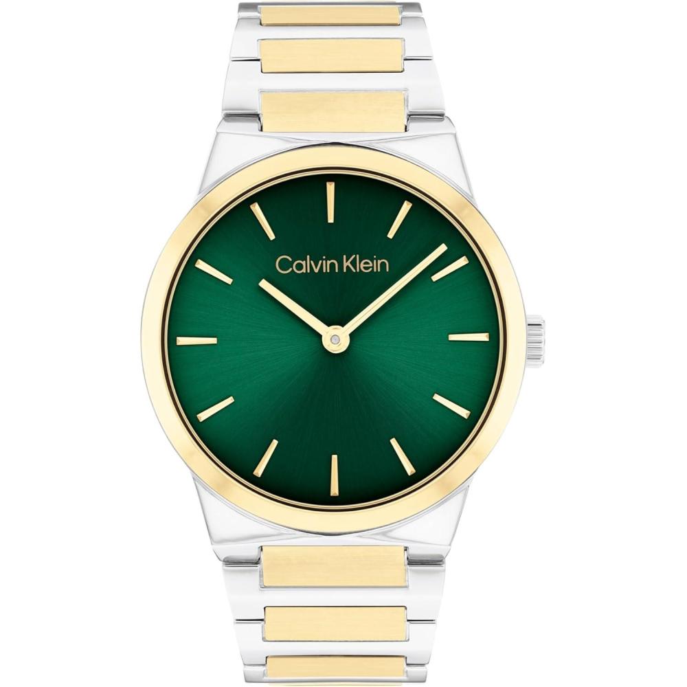 imageCalvin Klein Womens CK Linear Elegance  36mm 2H Quartz Slim Watch  Stainless Steel Bracelet  Premium Fashion Timepiece for All Occasions  Gift for HerGreen