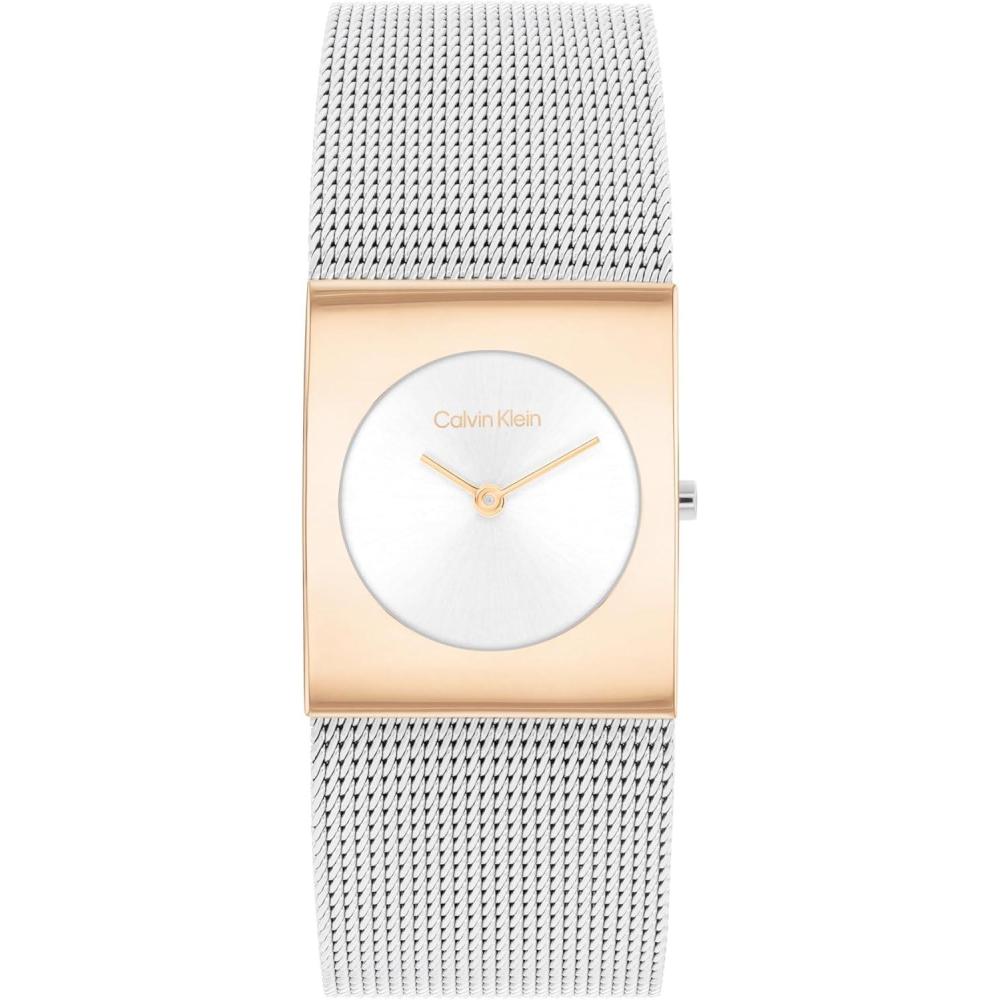 imageCalvin Klein Womens CK Pulse  26mm 2H Quartz Watch  Stainless Steel Mesh Bracelet  Water Resistance 30 Meters  Minimalistic Style  Premium Fashion  Gift for HerRose Gold