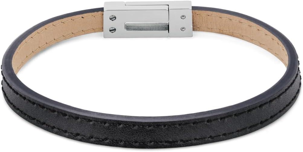 imageCalvin Klein Mens CK Exposed Bracelet Brushed ID Tag Stainless Steel Sizeable Magnetic Closure  Modern Statement Accessory  Gift for HimBlack