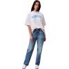imageCalvin Klein Jeans Womens Boxy Varsity TShirtCrystal Pink