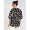 imageCalvin Klein Womens Chiffon Printed Wrap TopBlack