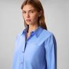 imageCalvin Klein Womens Cotton Poplin Cropped ShirtBlue Descent