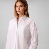 imageCalvin Klein Womens Cotton Poplin Cropped ShirtBrilliant White