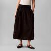 imageCalvin Klein Womens Cotton Poplin Smocked Waist Midi SkirtBlack