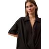 imageCalvin Klein Womens Crepe Printed Wrap TopBlack