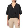imageCalvin Klein Womens Crepe Printed Wrap TopBlack