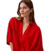 imageCalvin Klein Womens Crepe Printed Wrap TopGoji Berry