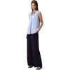 imageCalvin Klein Womens Crepe Sleeveless ButtonDown TopZen Blue