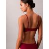 imageCalvin Klein Womens Form to Body Lightly Lined Triangle BraletteBeet Red