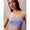 imageCalvin Klein Womens Invisibles Comfort Seamless Adjustable Skinny Strap Bralette BraBlue Tulip