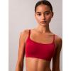 imageCalvin Klein Womens Invisibles Comfort Seamless Adjustable Skinny Strap Bralette BraRed Stamp