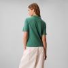 imageCalvin Klein Womens Johnny Collar Half Sleeve TopWild Green