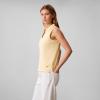 imageCalvin Klein Womens Johnny Collar Sleeveless TopFrench Vanilla