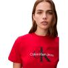 imageCalvin Klein Womens Monogram Logo Crewneck TShirtBerry Sangria