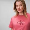 imageCalvin Klein Womens Monogram Logo Crewneck TShirtBrilliant Pink