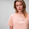 imageCalvin Klein Womens Monogram Logo Crewneck TShirtPink Sand