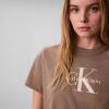 imageCalvin Klein Womens Monogram Logo Crewneck TShirtWalnut