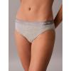 imageCalvin Klein Womens Motive Cotton Multipack Bikini Panty 2 PackBlackGrey HeatherNymphs Thigh