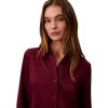 imageCalvin Klein Womens Satin ButtonDown ShirtBerry Glaze