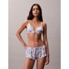 imageCalvin Klein Womens Signature Satin Boyshort PantyBlue Buttercup Floral Harbour