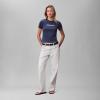 imageCalvin Klein Womens Slim Fit Cotton Modal Monogram TeeDark Denim