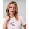 imageCalvin Klein Womens Slim Fit Graphic Monogram TeeBright White