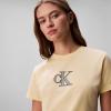 imageCalvin Klein Womens Slim Fit Graphic Monogram TeeFrench Vanilla