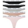 imageCalvin Klein Carousel Logo Cotton Stretch Thong Panties 5 Pack