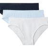 imageCalvin Klein Womens Bonded Flex Seamless 3pack Mid Rise BikiniShoreline Breezy Blue Silver Haze