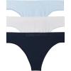 imageCalvin Klein Womens Bonded Flex Seamless 3pack Mid Rise ThongShoreline Breezy Blue Silver Haze