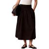 imageCalvin Klein Womens Cotton Poplin Smocked Waist Midi SkirtBlack