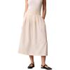 imageCalvin Klein Womens Cotton Poplin Smocked Waist Midi SkirtCalico Brown