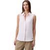 imageCalvin Klein Womens Crepe Sleeveless ButtonDown TopPearl