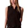 imageCalvin Klein Womens Johnny Collar Sleeveless TopBlack