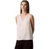 imageCalvin Klein Womens Plisse V Neck Tank TopBrazilian Sand