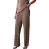 imageCalvin Klein Womens Printed Plisse Wide Leg PantsBrown Ladder Print