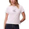 imageCalvin Klein Womens Slim Fit Graphic Monogram TeeBright White