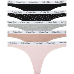 imageCalvin Klein Carousel Logo Cotton Stretch Thong Panties 5 Pack